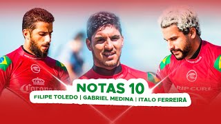 Gabriel Medina Italo Ferreira e Filipe Toledo Notas 10 mais Insanas [upl. by Elbert]