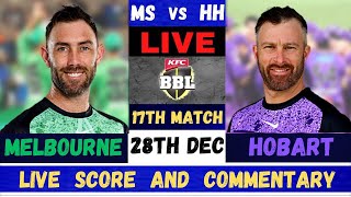 Live Hobart Hurricanes vs Melbourne Stars  HBH vs MLS Live 17th T20 Match Big Bash League 202324 [upl. by Call634]