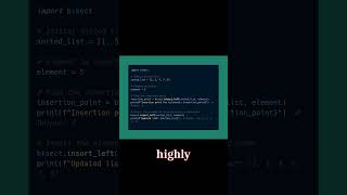 Python Trick Using the bisect Module for Efficient Sorted List Insertion and Searching [upl. by Quartas]
