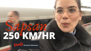 RIDING THE SAPSAN BULLET TRAIN  Moscow  Saint Petersburg Economy Class [upl. by Nakashima771]