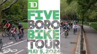 TD Five Boro Bike Tour 2024  Timelapse [upl. by Buddy]