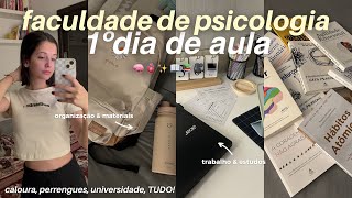 meu PRIMEIRO DIA de aula na faculdade de PSICOLOGIA ðŸ§ ðŸ«€âœ¨ nova rotina universidade e perrengues [upl. by Frankhouse]