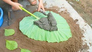 Creative way to make drinking cups  From leaves and cement [upl. by Alika]