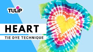 How to Tie Dye Heart Shape Pattern with Tulip [upl. by Illil]