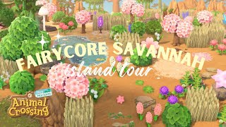 Fairycore Savannah Island Tour  Animal Crossing New Horizons [upl. by Norahs]