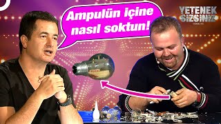 Basit Bir Ampulü Sanat Eserine Dönüştüren Adam  Yetenek Sizsiniz Türkiye [upl. by Nosila]