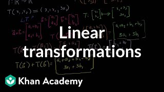 Linear transformations  Matrix transformations  Linear Algebra  Khan Academy [upl. by Renate]