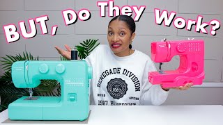 Do These Cute Sewing Machines Really Work… for beginners upcyclers travel [upl. by Garvey559]