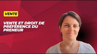 Vente et droit de préférence du preneur [upl. by Garretson]