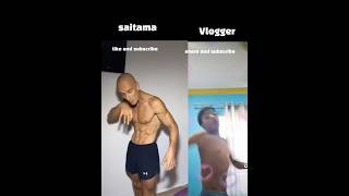 Saitama vs vlogger 75hardchallenge shorts exercise [upl. by Rona]