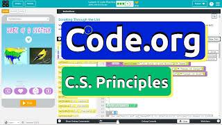 Codeorg Lesson 34A Lists Practice  Tutorial with Answers  Unit 6 CS Principles [upl. by Avika751]