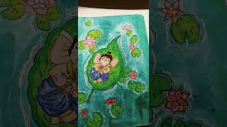 Anant chaturdashi special drawing art by ishiart YouTube short [upl. by West]