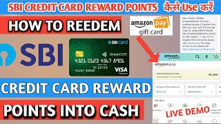 SBI CREDIT CARD REWARD POINTS CONVERT TO CASH  SBI REWARD POINTS TO CASH  SBI CREDIT CARD REWARDS [upl. by Krystyna]