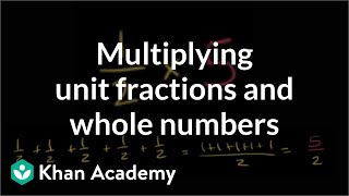 Multiplying unit fractions and whole numbers  Fractions  PreAlgebra  Khan Academy [upl. by Malkah172]