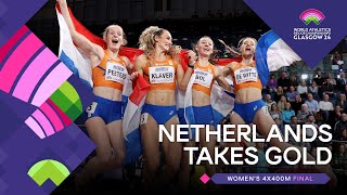 Netherlands reign supreme in 4x400m  World Athletics Indoor Championships Glasgow 24 [upl. by Locin]