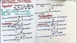 Synthetic polymers  condensation polymerisation  polyurethane  MSc chemistry [upl. by Willabella37]