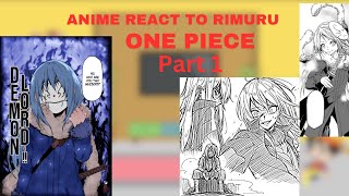 Anime reacts to Rimuru Tempest  One Piece  Part 1  Yuuki kagurazaka [upl. by Kowatch]