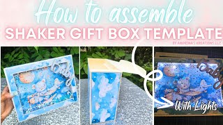 How to assemble Andrinas Kreations Shaker Gift Box with Lights [upl. by Bloem]