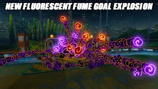 Showcasing NEW FREE Fluorescent Fume Goal Explosion  Rocket League Gameplay [upl. by Clio]