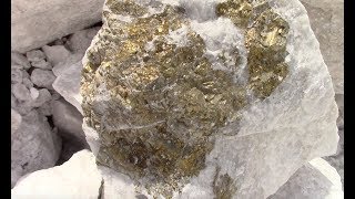 PLETHORA OF PYRITE  MASSIVE MARBLE MINE [upl. by Meares]