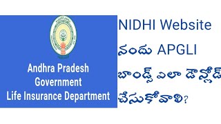 Nidhi  APGLI Policy Bond Download [upl. by Ihana]