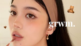 Cozy Fall Makeup 🧸 grwm [upl. by Akihc773]