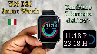 Smartwatch FitPro Y68D20  Come Modificare il Formato dellora 24 ore ↔️ 12 ore [upl. by Dumond]