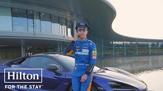 Meet Lando Norris The Chauffeur  Hilton [upl. by Firahs]