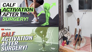 calf muscle activation exercises after ACL and meniscus surgery 0to3 months exercises for calf [upl. by Naugal24]