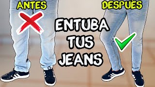 ENTUBA TUS PANTALONES A MANO  SIN MAQUINA DE COSER JEANS DE FLOJOS A SKINNY [upl. by Gemini]