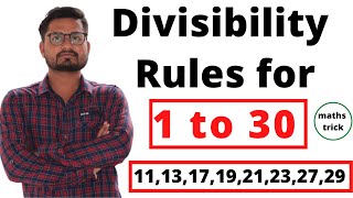 Divisibility Rules for 1 to 30 EXPLAINED [upl. by Htaras]