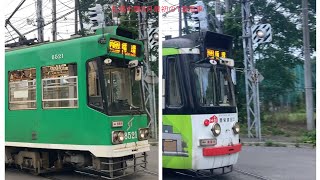 札幌市電8月最初の1番電車 [upl. by Nielson]