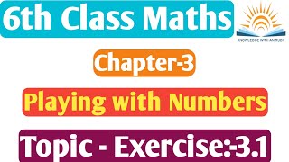 NCERT 6th Class Maths Chapter3 Exercise31knowledgewithanirudh1214 [upl. by Nancey]