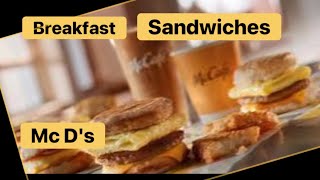 McCafe breakfast sandwiches [upl. by Notsej]