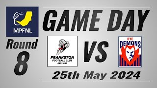 Frankston vs Rye Division 3  MPFNL Womens Round 8 2024 [upl. by Tedder354]