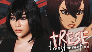 TRESE Transformation makeup tutorial 🖤  Raiza Contawi [upl. by Ihcalam278]