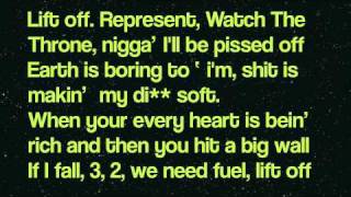 Kanye West amp JayZ  Lift off Feat Beyoncé LYRICS ON SCREEN [upl. by Dodi]