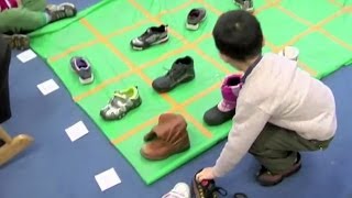 Graphing Shoes on a Grid with Prek ELLs Early Math Collaborative at Erikson [upl. by Brade988]