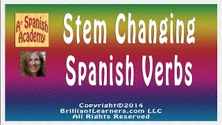 Spanish Stem Changing Verbs Present Tense [upl. by Kalasky]