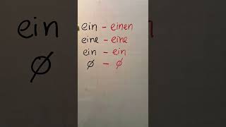 ▶️ LA DECLINACIÓN DEL ARTÍCULO INDEFINIDO EN ACUSATIVO shorts aprenderaleman gramaticaalemana [upl. by Kolnos]
