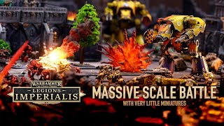 Legions Imperialis Big Scale War with Very Tiny Minis Blood Angels Death Guard Solar Auxilia [upl. by Warfield396]