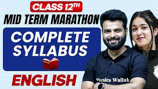 Complete CBSE English  Class 12th  MID Term in One Shot  Marathon Series 🔥 [upl. by Nosiram405]