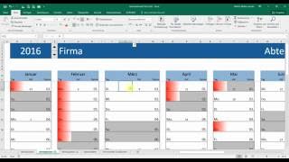 Kalender  Jahresplaner Excel 2013 Teil 3 [upl. by Mahgirb]