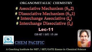 Associative amp Dissociative Mechanism and Interchange Associative amp Dissociative I Lec11 [upl. by Cher8]