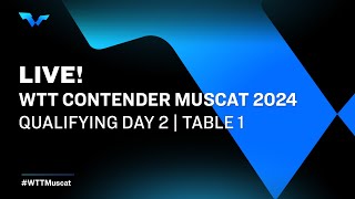 LIVE  T1  Qualifying Day 2  WTT Contender Muscat 2024 [upl. by Maharba]