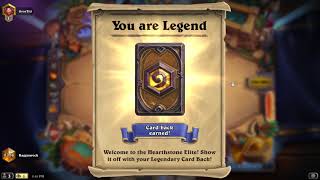 Hearthstone first time Legend  and the rewards for legend rank [upl. by Kinny]