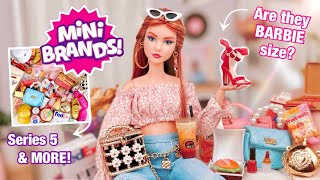 ZURU 5 Surprise Mini Brands Are They Barbie Doll Size  Series 5 Foodie Sneakers Fashion amp More [upl. by Rambort]