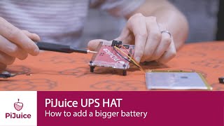 How to add a bigger battery to the PiJuice UPS HAT for Raspberry Pi [upl. by Ahsiekrats]