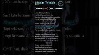 Lirik Lagu Mantan Terindah 🎵Reza Re🎶 Yang kalian cari😉 djterbaru2023 djlirik liriklagu [upl. by Mehcanem]