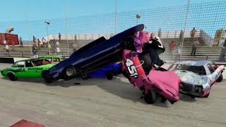 BeamNG Banger Racing Crashes 24 [upl. by Adnohsat]